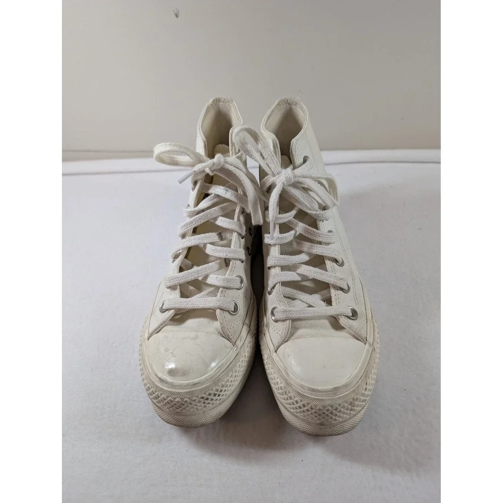 Converse Platform 6 White Embroidered butterfly and flowers - Picture 5 of 10